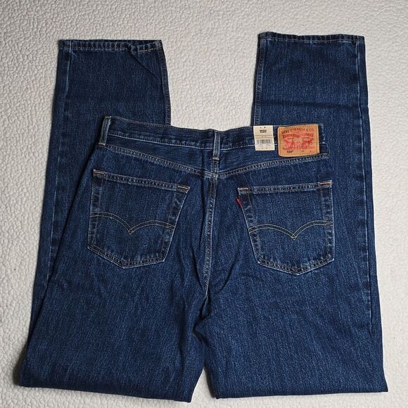 1489 NWT 550 Relaxed Fit Men's Jeans Dark Stonewash - Non Stretch 36x38 - Picture 4 of 6